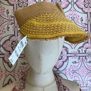 INC Printed Tweed Woman’s Stripe Frayed Edge Visor